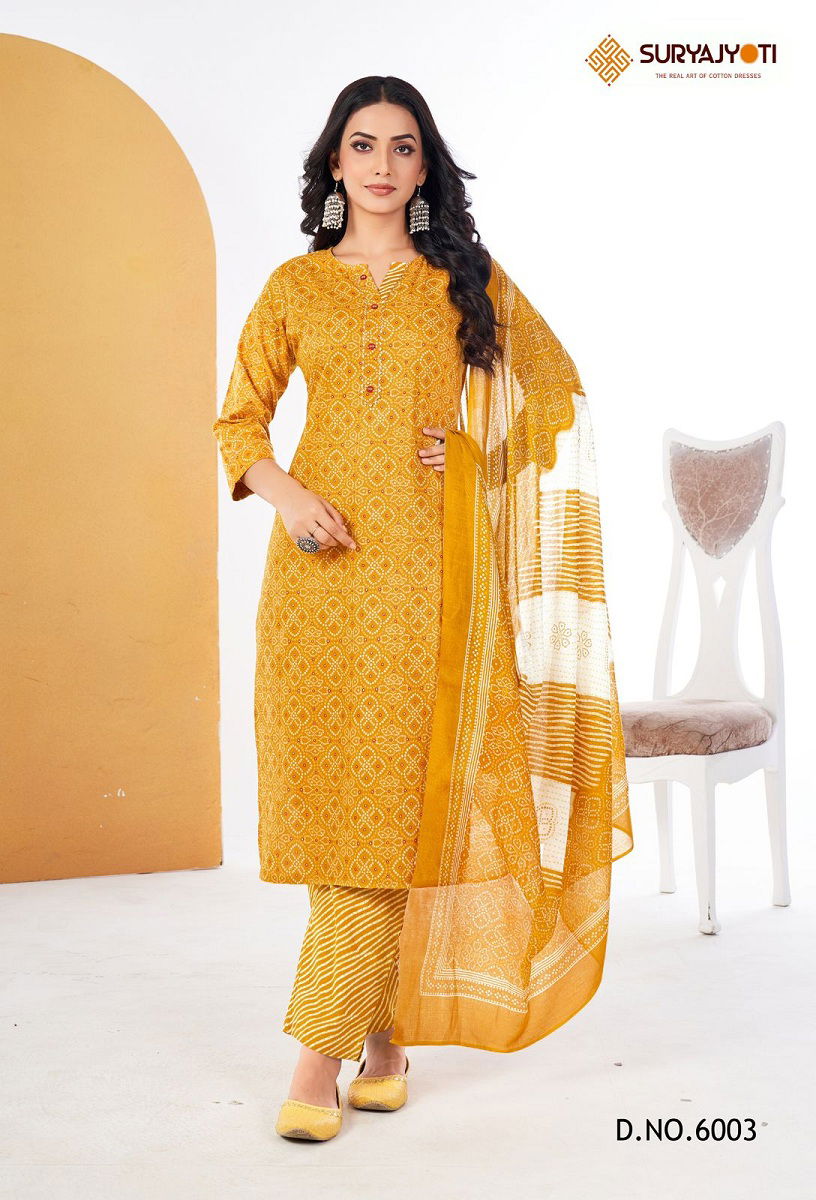 Bandhani Lehariya Vol 6 By Suryajyoti Printed Kurti With Bottom Dupatta Suppliers In Mumbai